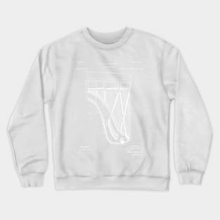 Steinway Grand Piano Patent - Piano Player Art - Black Chalkboard Crewneck Sweatshirt